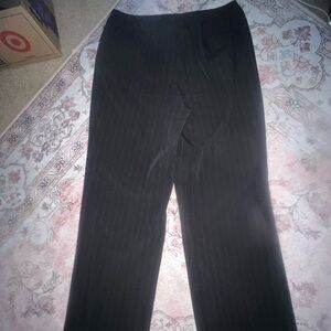 Hillard & Hanson Black Pinstripe Trousers